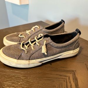 blue/gray sparkle sperrys. Used.